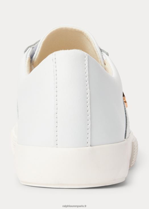 baskets en cuir d'action janson ii 46T60T5092 femmes Ralph Lauren rl blanc