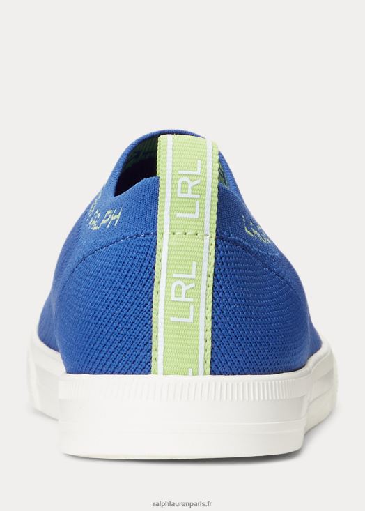 baskets à enfiler jordyn 46T60T5089 femmes Ralph Lauren bleu saturne/chaux électrique