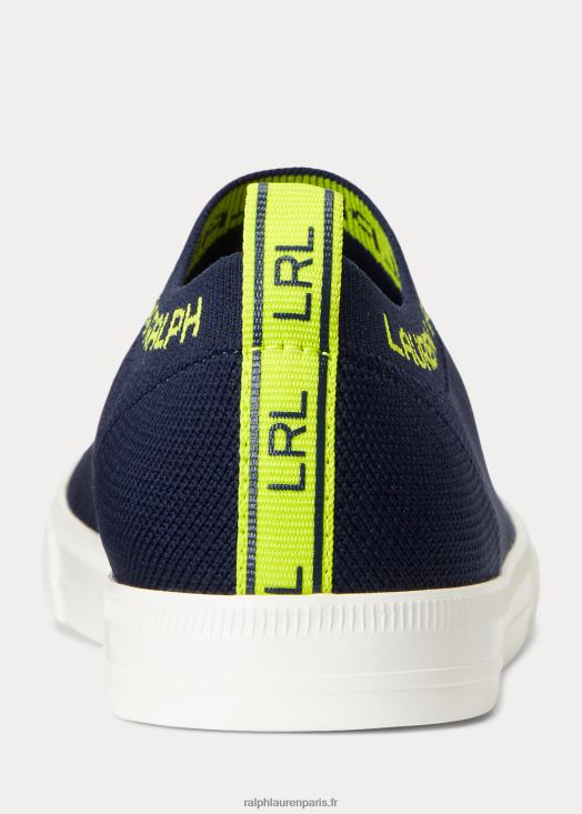 baskets à enfiler jordyn 46T60T5090 femmes Ralph Lauren bleu marine raffiné/citron vert