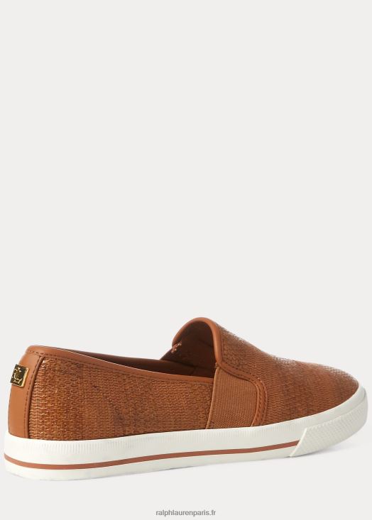 baskets à enfiler tissées jinny 46T60T5081 femmes Ralph Lauren bronzer