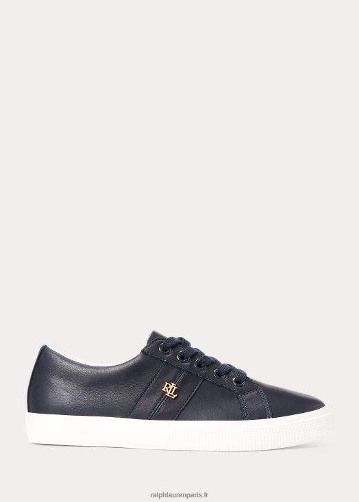 baskets janson ii en cuir nappa 46T60T5083 femmes Ralph Lauren marine - Cliquez sur l'image pour la fermer