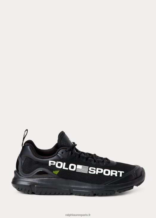 baskets polo sport tech racer 46T60T5115 femmes Ralph Lauren noir blanc