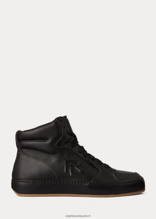 sneaker montante en cuir de veau jaemyn 46T60T9691 femmes Ralph Lauren noir