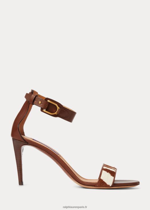 sandale brunie channing wellington 46T60T9667 femmes Ralph Lauren marron/crème - Cliquez sur l'image pour la fermer