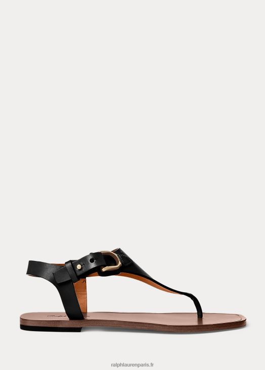 sandale delancie wellington en cuir de veau 46T60T4974 femmes Ralph Lauren noir