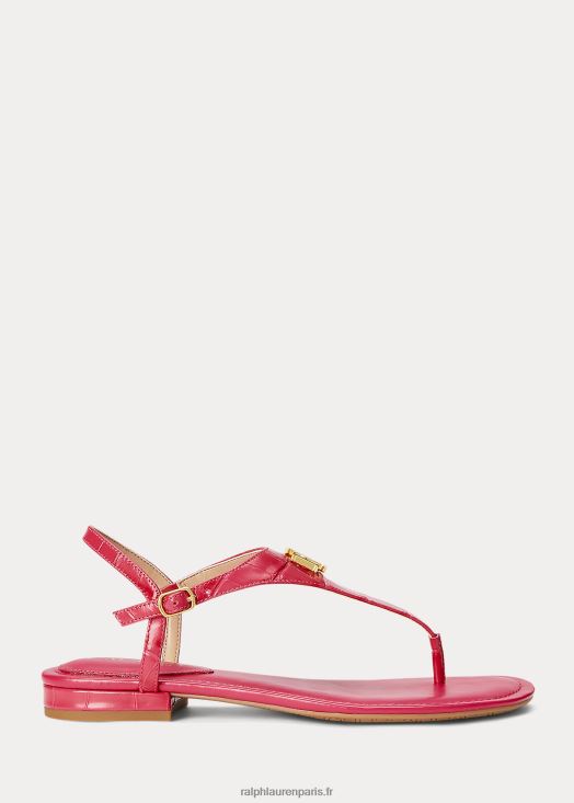 sandale en cuir embossé ellington 46T60T9598 femmes Ralph Lauren rose sport - Cliquez sur l'image pour la fermer