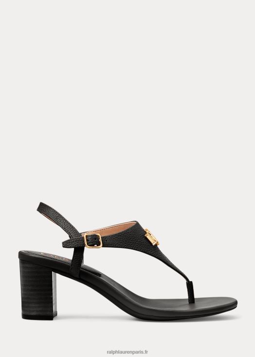 sandale en cuir martelé westcott ii 46T60T5007 femmes Ralph Lauren noir