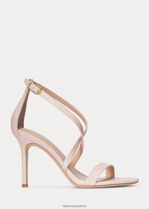 sandale gabriele en cuir nappa 46T60T5005 femmes Ralph Lauren rose clair - Cliquez sur l'image pour la fermer