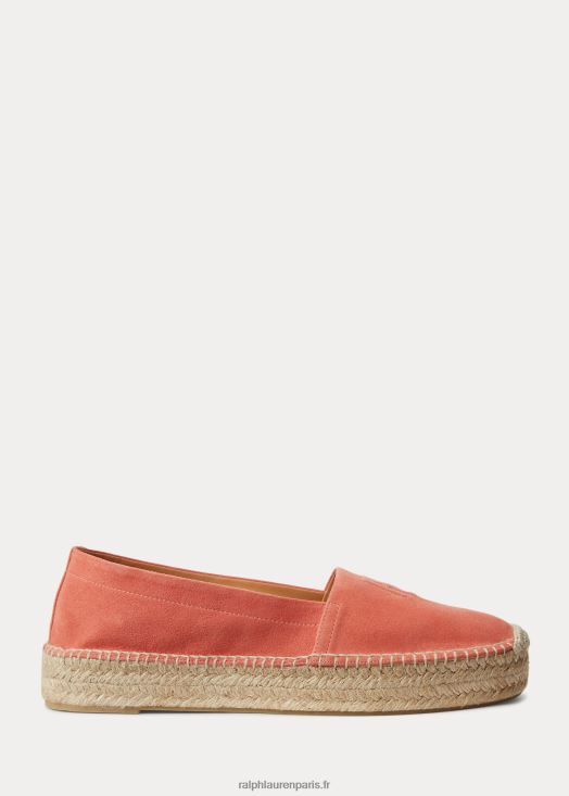 espadrilles en daim de chèvre saunders 46T60T9675 femmes Ralph Lauren melon