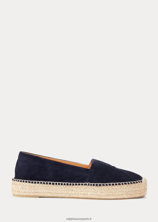 espadrilles en daim de chèvre saunders 46T60T9676 femmes Ralph Lauren marine - Cliquez sur l'image pour la fermer