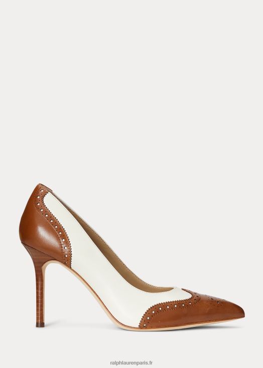 escarpin lynden nappa et cuir bruni 46T60T5105 femmes Ralph Lauren bronzage intense/vanille - Cliquez sur l'image pour la fermer