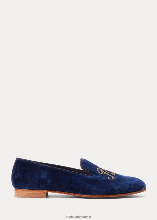 chausson en velours brodé alonzo 46T60T9678 femmes Ralph Lauren marine marine chausson en velours brodé alonzo 46T60T9678 femmes Ralph Lauren marine marine
