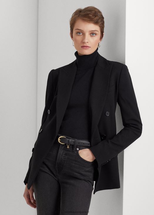 blazer en crêpe de laine 46T60T4191 femmes Ralph Lauren noir