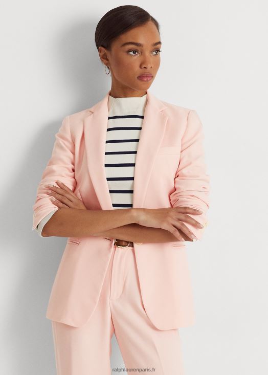 blazer en georgette 46T60T4820 femmes Ralph Lauren rose pâle