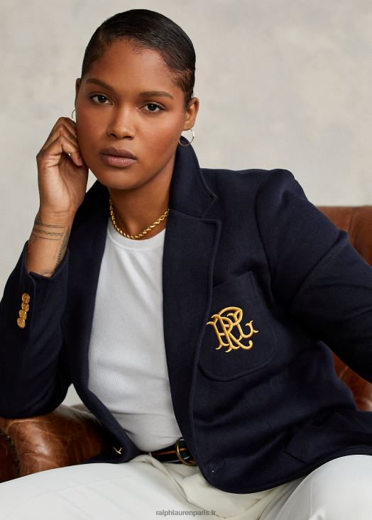 blazer en jacquard à double maille 46T60T3354 femmes Ralph Lauren avenue du parc marine - Cliquez sur l'image pour la fermer