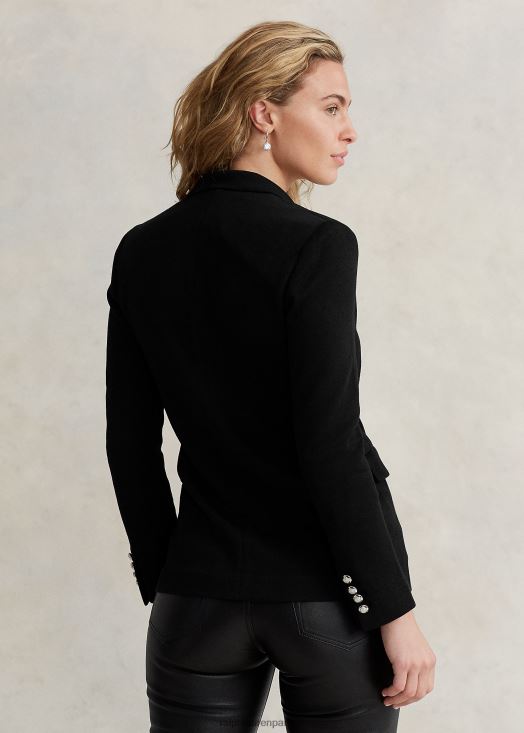 blazer en maille à double boutonnage 46T60T9198 femmes Ralph Lauren noir