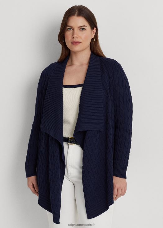 cardigan torsadé lin-coton 46T60T4659 femmes Ralph Lauren marine raffinée - Cliquez sur l'image pour la fermer