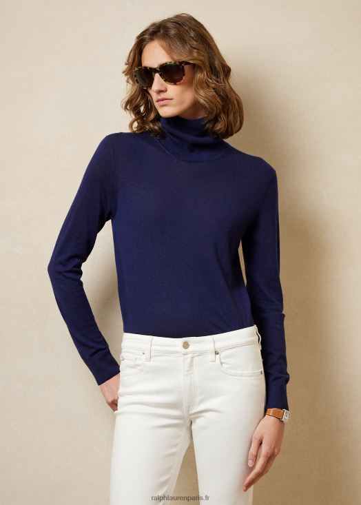 col roulé en cachemire 46T60T3529 femmes Ralph Lauren marine de luxe