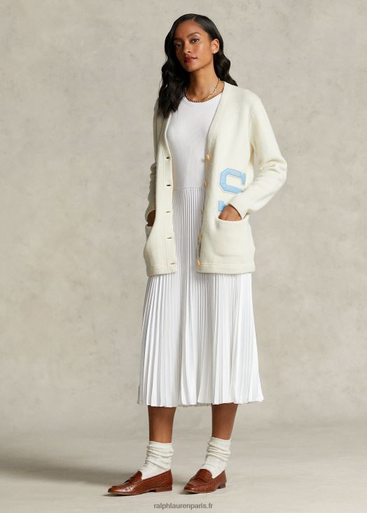 le cardigan col v de la collection spelman 46T60T3318 femmes Ralph Lauren crème de parchemin