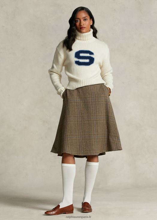 le col roulé à lettres de la collection spelman 46T60T3316 femmes Ralph Lauren crème de parchemin
