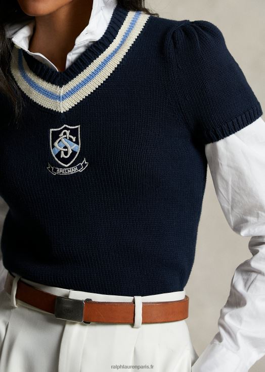 le pull de cricket de la collection spelman 46T60T3312 femmes Ralph Lauren marine multi