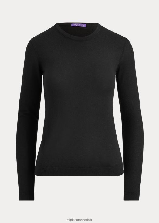 pull à col rond en cachemire 46T60T9348 femmes Ralph Lauren noir