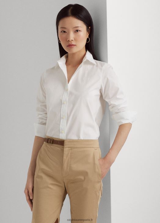 chemise en coton stretch facile d'entretien 46T60T4234 femmes Ralph Lauren blanc