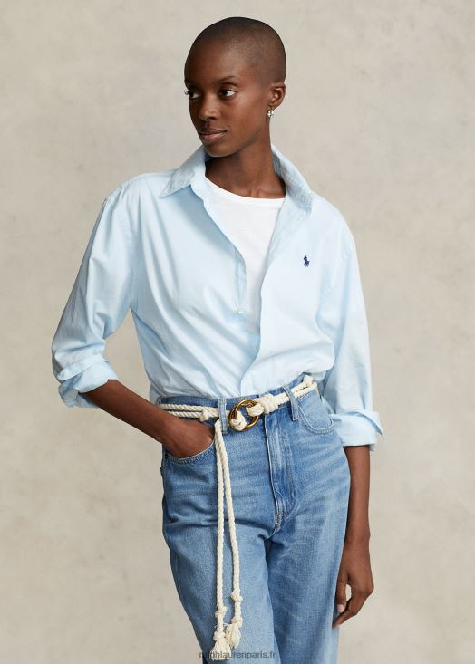 chemise oversize en sergé de coton 46T60T3155 femmes Ralph Lauren glace - Cliquez sur l'image pour la fermer