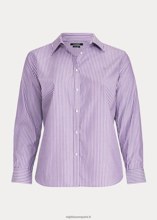 chemise rayée en coton facile d'entretien 46T60T4740 femmes Ralph Lauren - Cliquez sur l'image pour la fermer