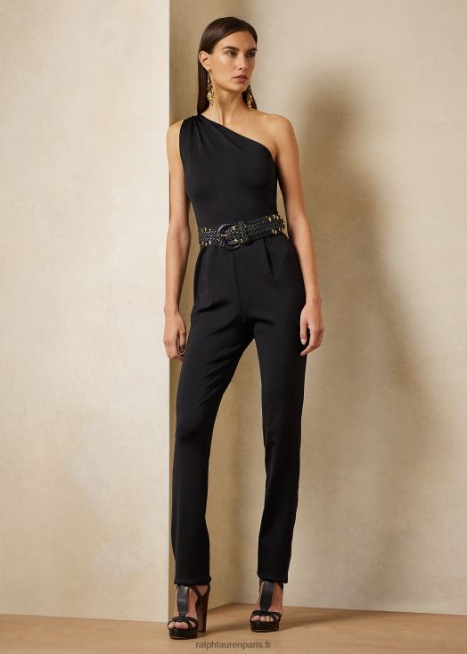 combinaison pull en soie à une épaule 46T60T3600 femmes Ralph Lauren noir