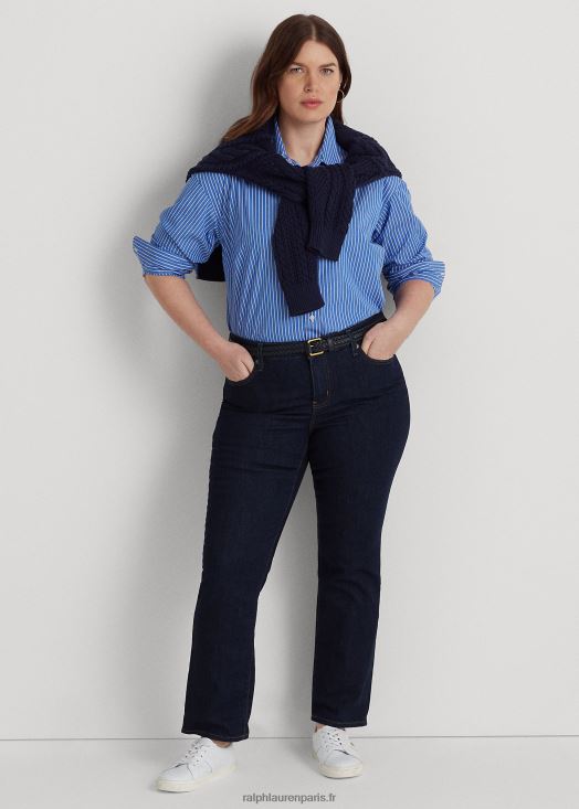 jean droit à taille mi-haute 46T60T9595 femmes Ralph Lauren lavage de rinçage foncé - Cliquez sur l'image pour la fermer