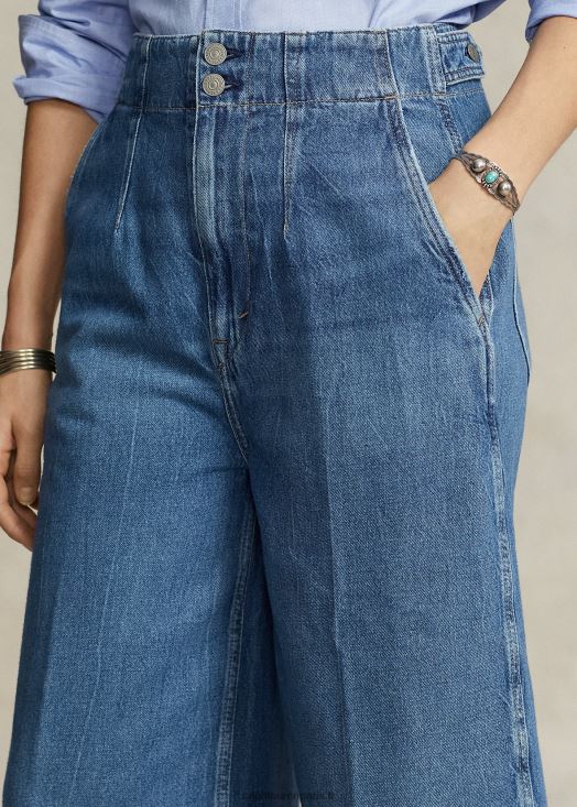 jean jupe-culotte à taille ajustable 46T60T2989 femmes Ralph Lauren lavage vésia