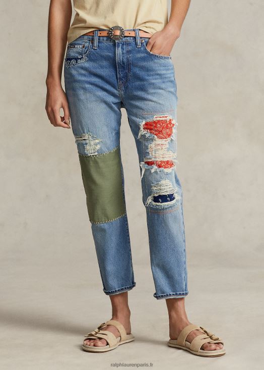 le jean slim fuselé patchwork 46T60T3217 femmes Ralph Lauren