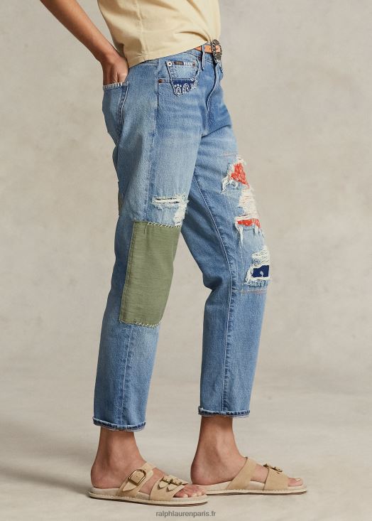 le jean slim fuselé patchwork 46T60T3217 femmes Ralph Lauren