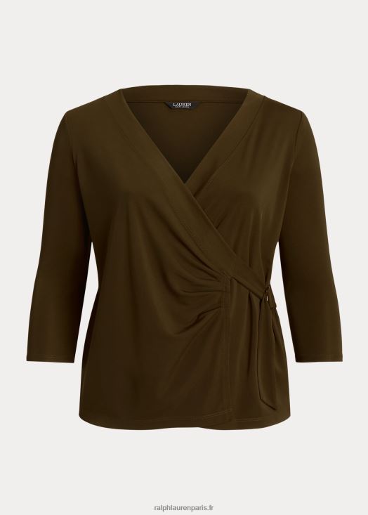 haut en jersey extensible 46T60T4493 femmes Ralph Lauren vert botanique