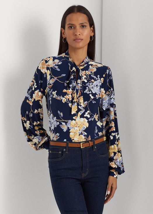 haut en jersey stretch à fleurs 46T60T3992 femmes Ralph Lauren marine multi - Cliquez sur l'image pour la fermer