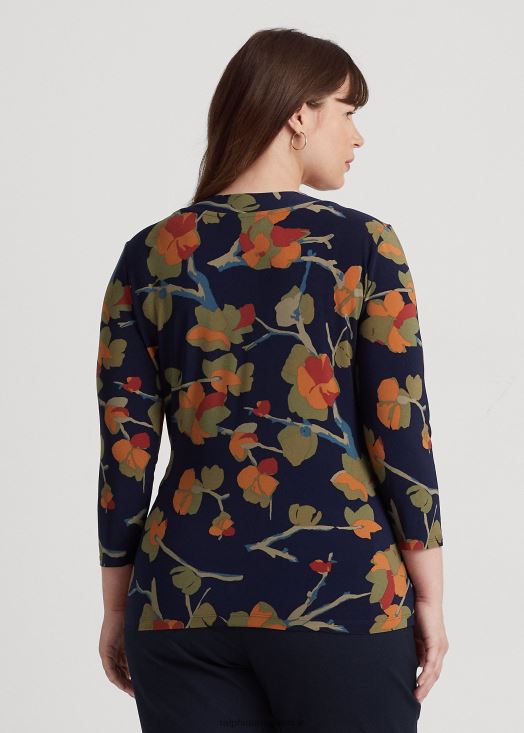 haut en jersey stretch à fleurs 46T60T4496 femmes Ralph Lauren multi bleu
