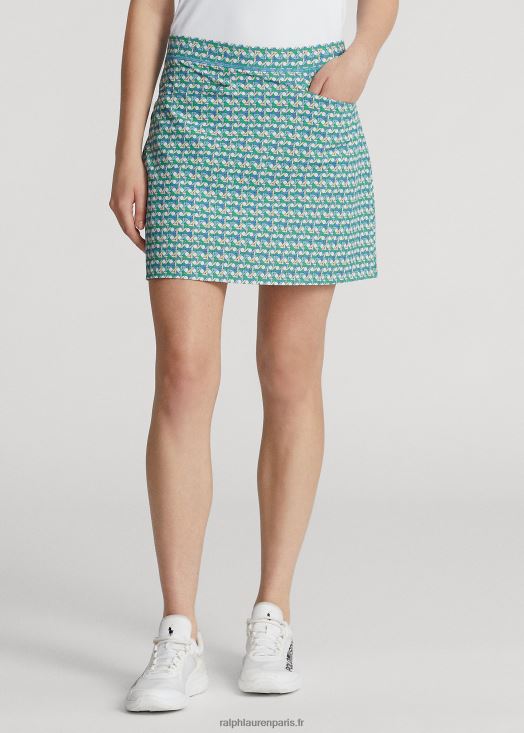 Jupe-short de performance plissée imprimée 17" 46T60T3731 femmes Ralph Lauren osier de printemps