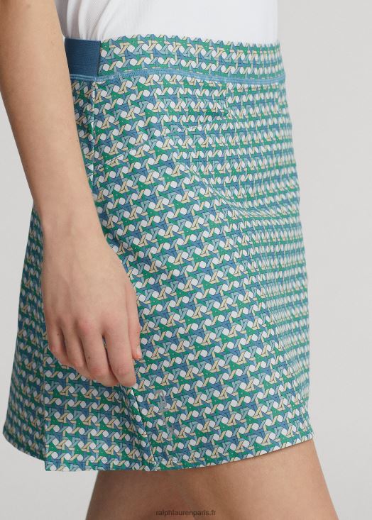 Jupe-short de performance plissée imprimée 17" 46T60T3731 femmes Ralph Lauren osier de printemps