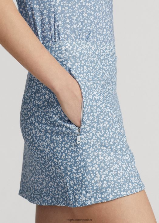Jupe-short en jersey stretch effet portefeuille 15" 46T60T3738 femmes Ralph Lauren champ floral