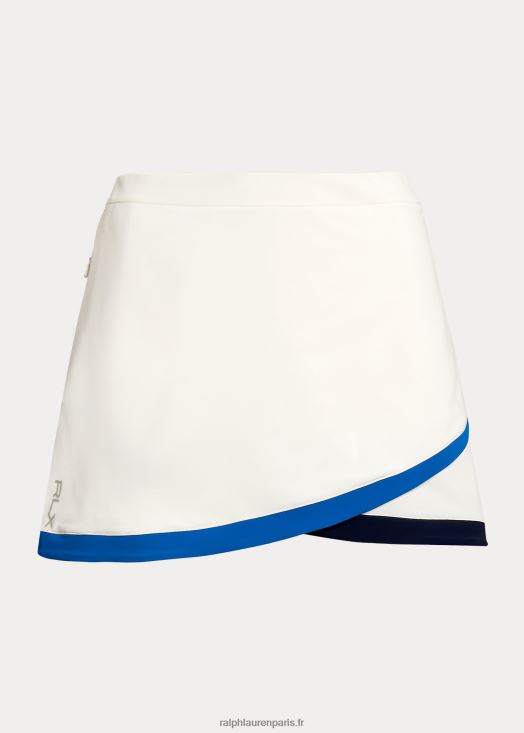 Jupe-short en jersey stretch effet portefeuille 15" 46T60T9402 femmes Ralph Lauren céramique blanc/marine/rl rouge