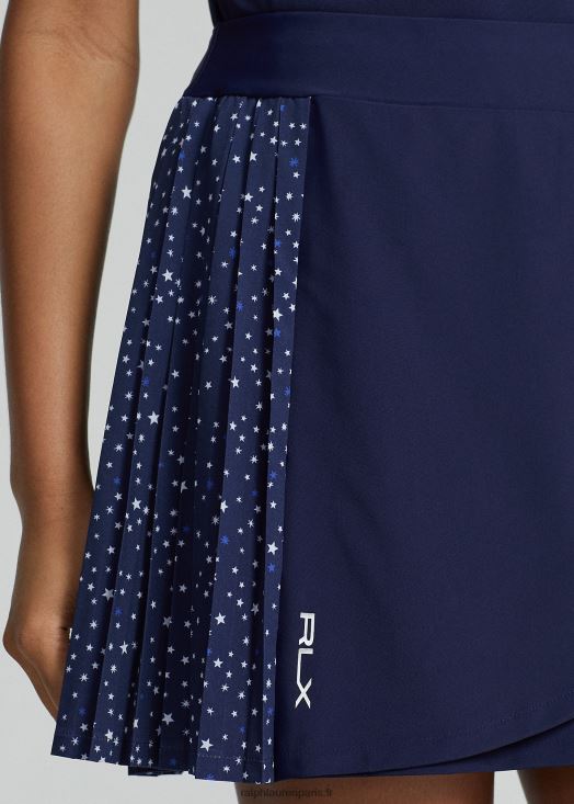 Jupe-short performance 15" à plis latéraux 46T60T3713 femmes Ralph Lauren multi bleu marine raffiné
