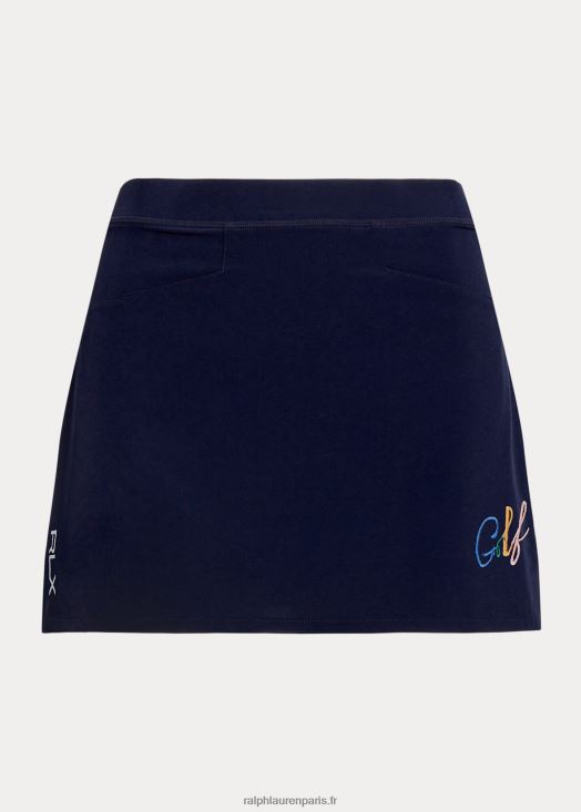Jupe-short plissée extensible dans les quatre sens de 15 po 46T60T3724 femmes Ralph Lauren marine raffinée