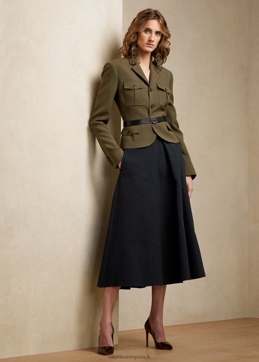 jupe en toile de coton erica 46T60T3592 femmes Ralph Lauren noir