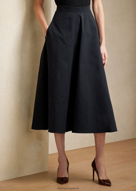jupe en toile de coton erica 46T60T3592 femmes Ralph Lauren noir