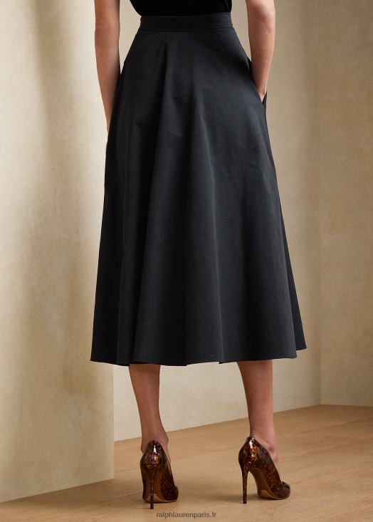 jupe en toile de coton erica 46T60T3592 femmes Ralph Lauren noir
