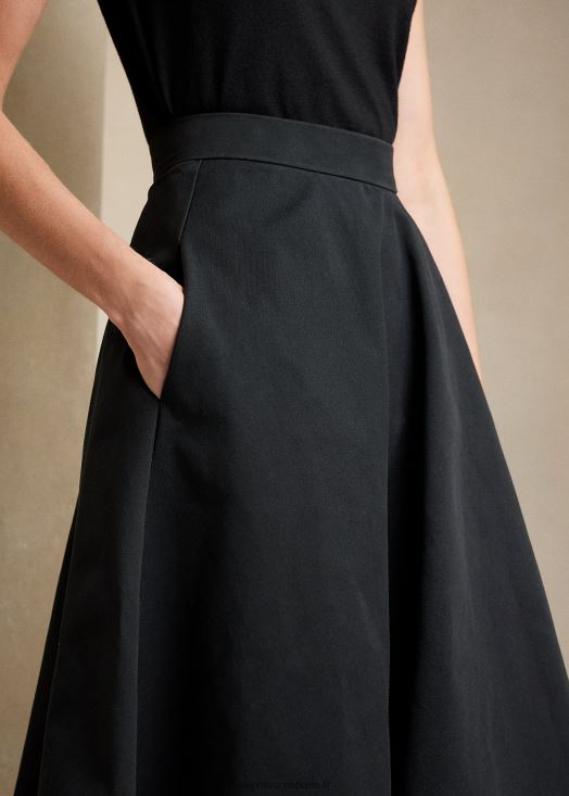 jupe en toile de coton erica 46T60T3592 femmes Ralph Lauren noir