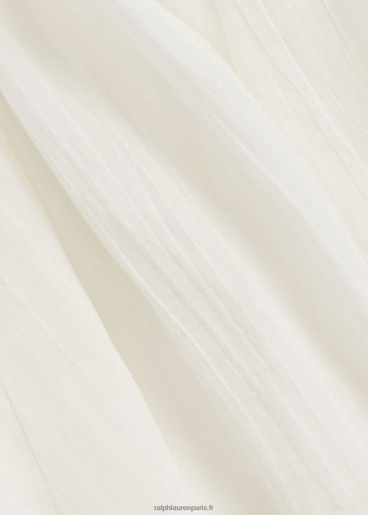 jupe en voile de coton à volants 46T60T3624 femmes Ralph Lauren crème
