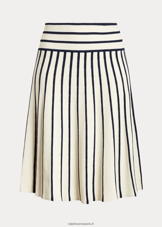 jupe mi-longue en maille rayée 46T60T4700 femmes Ralph Lauren