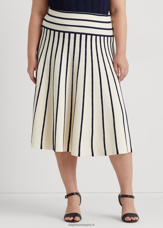 jupe mi-longue en maille rayée 46T60T4700 femmes Ralph Lauren